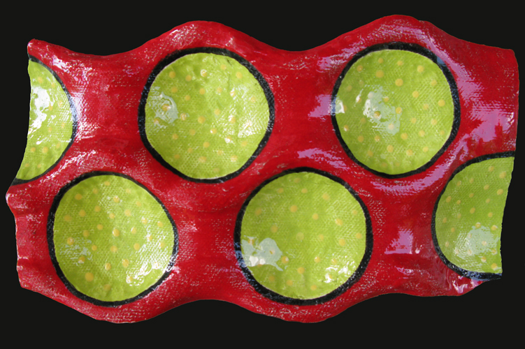 'Olive Green/Red' ~ Clay ~ 5x9.5