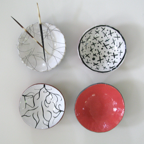 Four bowls, untitled ~ Clay ~ each 5 inches