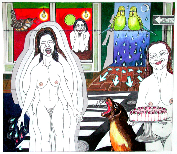 'Can't Have Your Cake' ~ Pencils on paper ~ 20x17.5