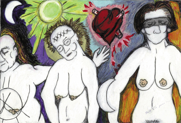 'Night and Day' ~ Pencils on paper ~ 7x10.25