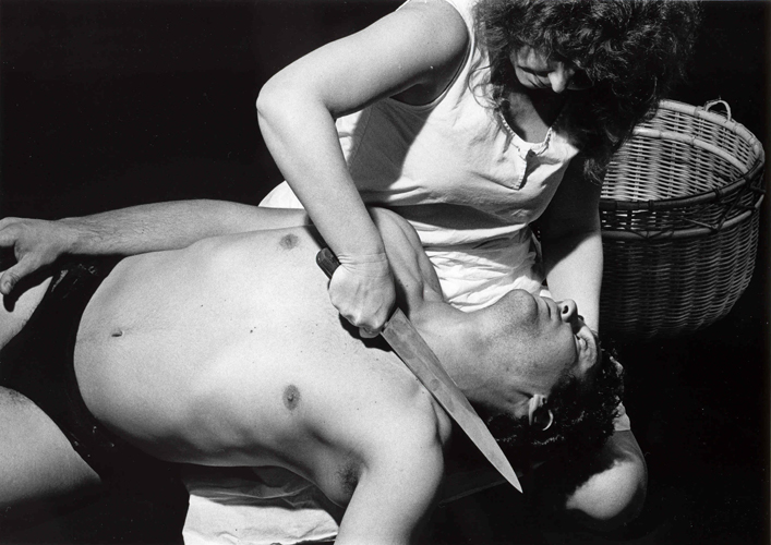 'Judith Beheads Holofernes Or Robin Beheads Lenny' ~ Silver print ~ 8x10 inches