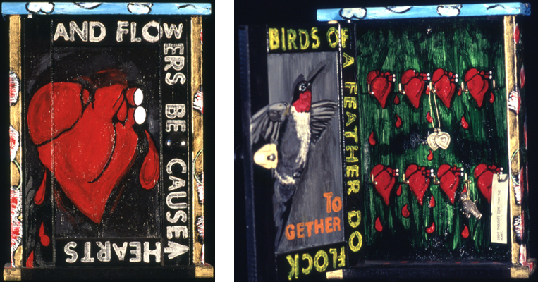 'Hearts and Flowers' ~ Mixed media ~ 10x8