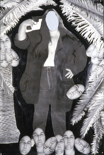 'I Wonder Who's Killing Me Now - In Miami' ~ Silver print/mixed media ~ 74.5x50